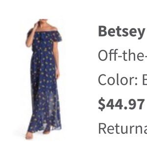 Off the Shoulder Betsy Johnson Dress